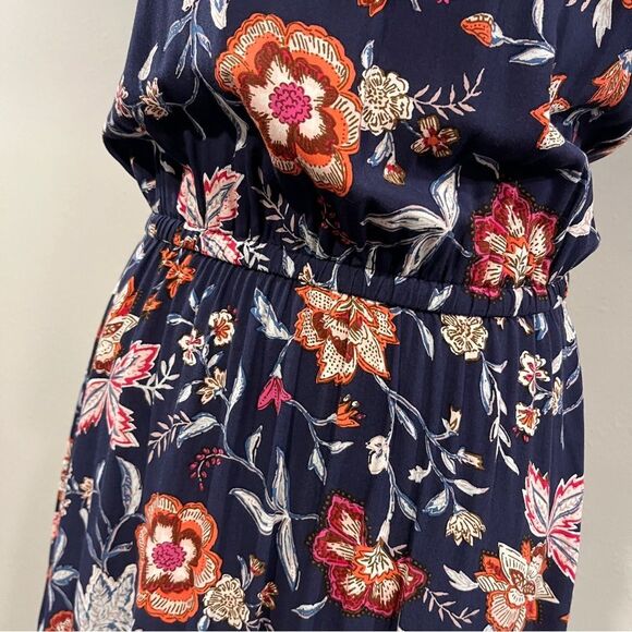 Old Navy Floral Halter navy Maxi Dress size extra small - Picture 3 of 11